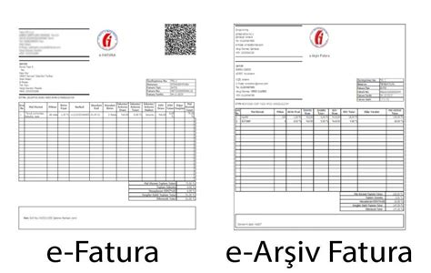 E Fatura Ve E Arşiv Fatura Arasındaki Farklar Fatura Tasarım