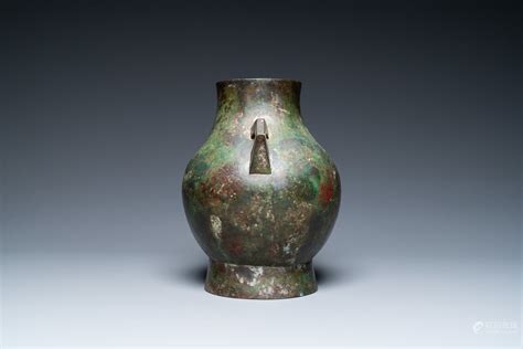 Bidlive A Chinese Archaistic Bronze Hu Vase With Inscription Ming