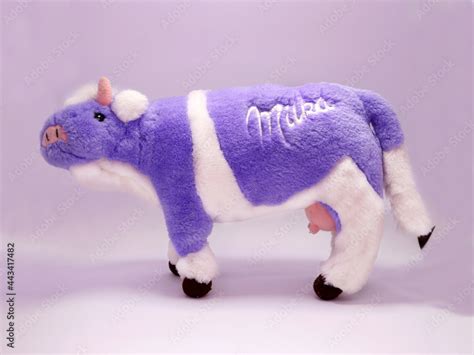 Milka Cow Plush Toy From Chocolates Violet Cow From Milka Chocolates Lilac Cow Purple Cow