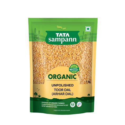 Tata Sampann Organic Toor Dal 1 Kg Tata Nutrikorner Tata Nutrikorner