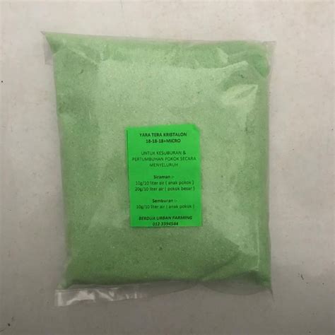 Baja Subur Vegetative Fertilizer Super Kristalon Green Npk 18 18 18mgomicro 1kg Repack