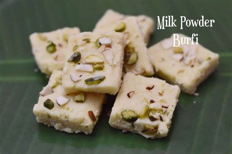 Milk Powder Burfi Easy Instant Burfi Under Minutes Indian Veggie