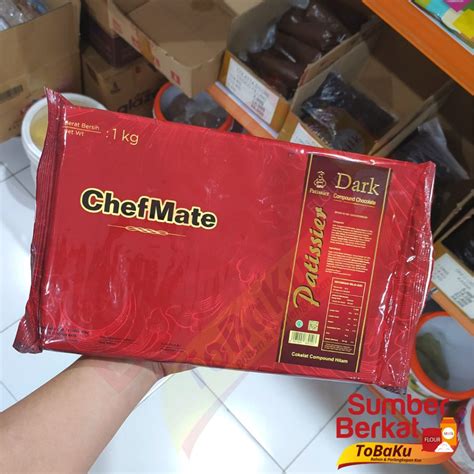 Jual ChefMate Dark Compound Chocolate Patissier Cokelat Batang 1 Kg