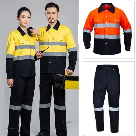 Summer Cotton Work Clothing Hi Vis Coal Miner Reflective Safety Working