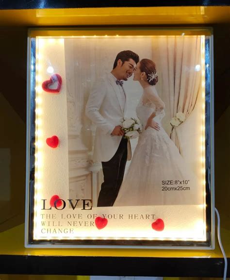 Plastic White Mb Imported Led Photo Frames For Gift Size