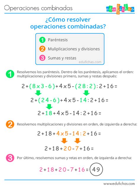 Operaciones Combinadas Descarga Ejercicios Para Imprimir Pdf