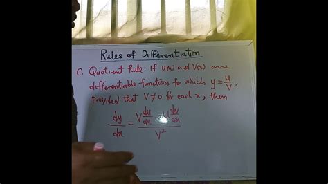 Differentiation Quotient Rule Wahabolalekan4539 Youtube