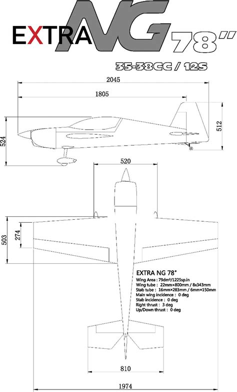 Extremeflight Rc Extra Ng Blau Weiss Arf Kunstflugmodell