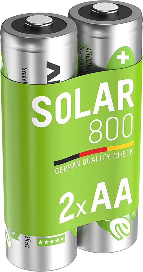 ANSMANN 800mAh NiMH AA Low Self Discharge Solar Pre Charged