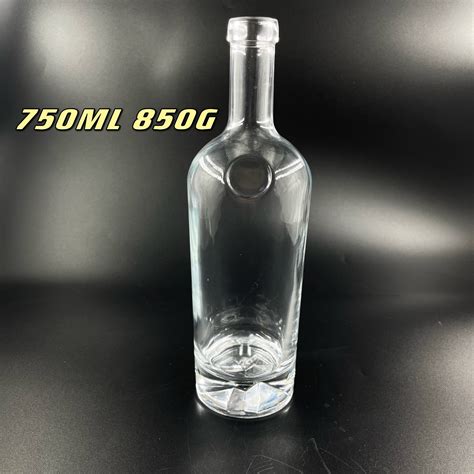 Super Flint Glass Round Bottle 750ml With Nameplate Location China