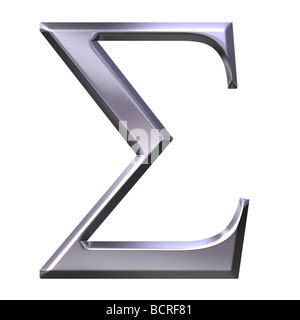 3d Silver Greek Alphabet Stock Photo Alamy