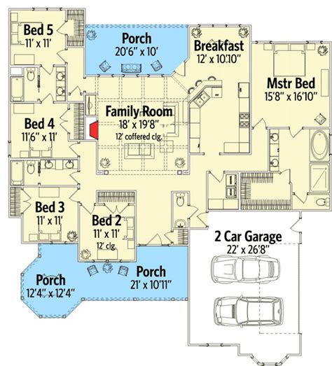 One Story Victorian House Plan Hh Architectural Designs