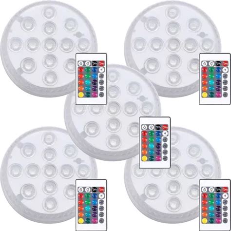 Pack X 5 Luz Luminaria Led Flotante Rgb Ip68 Para Pileta Jacuzzi Centro