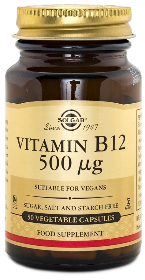 Solgar Vitamin B12 500 mg Vegan Svensk Hälsokost