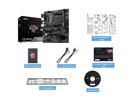 MSI A520M PRO AM4 Micro ATX AMD Motherboard - Newegg.com