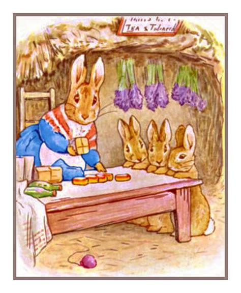 Mrs Rabbit Makes Dinner From The Tales Of Peter Rabbit By Etsy