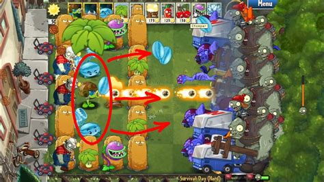 Ice And Fire 2 Winter Melon And Gatling Pea Vs 999 Gargantuars Plants Vs Zombies 2 Youtube