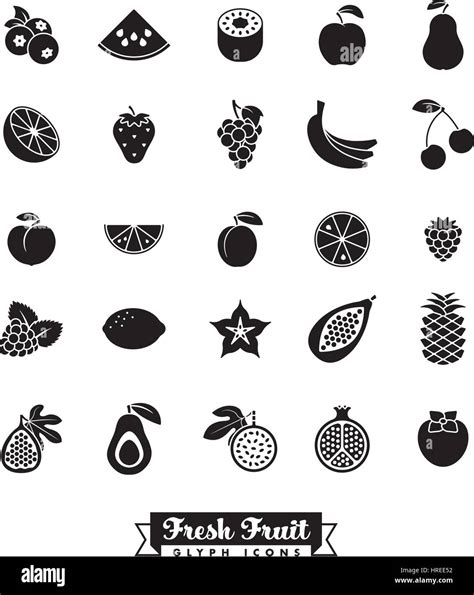 Fruit Icon Collection Hi Res Stock Photography And Images Alamy