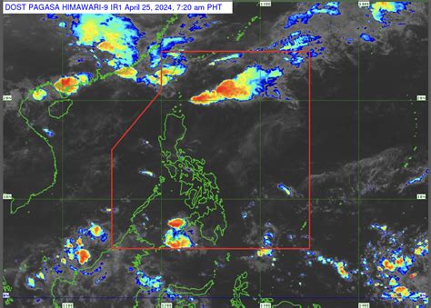 Hot Humid Weather In Most Of PH On Thursday Due To Easterlies