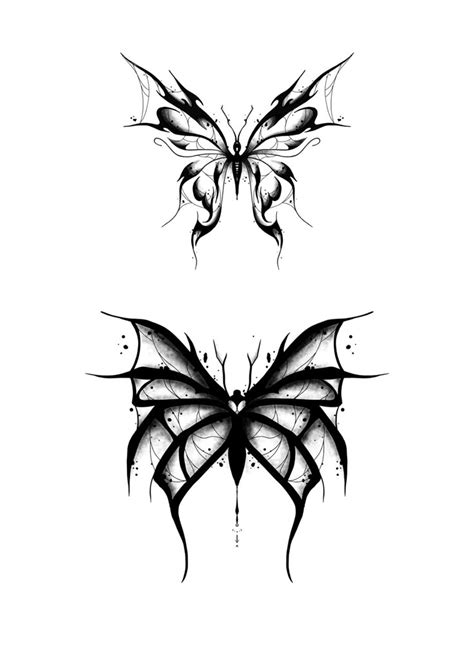 Эскиз бабочка | Татуировка в виде бабочки, Тип тату, Эскизы татуировок