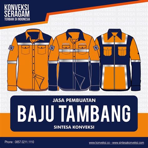 Baju Tambang Safety Desain Custom Profesional Terpercaya