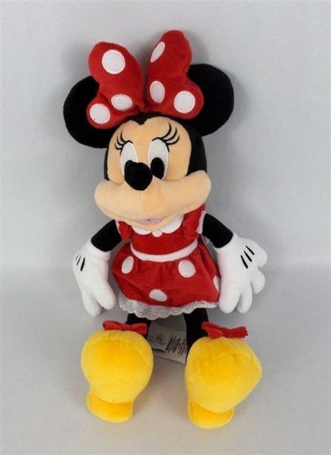 Disney Parks Minnie Mouse Red Polka Dot Dress Plush Mini Toy Doll 15