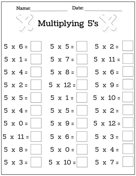 Printable Multiplication And Division Worksheets Fill In