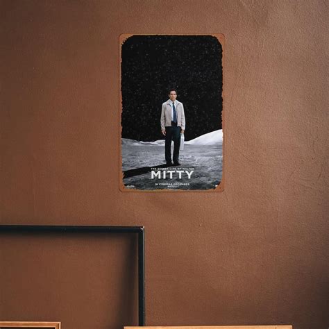 Letrero de metal con texto en inglés The Secret Life of Walter Mitty