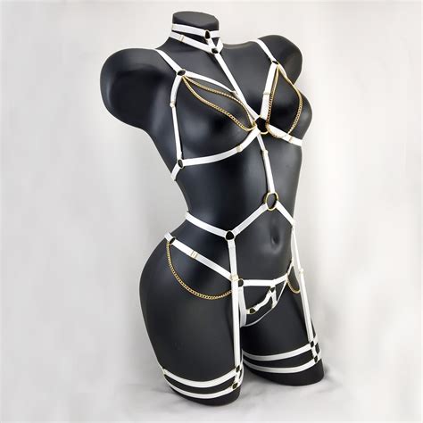 Harness Lingerie Set Full Body Harness Lingerie Etsy