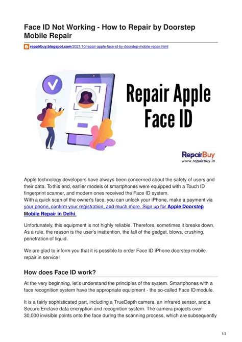 PPT Face ID Not Working How To Repair By Doorstep Mobile Repair