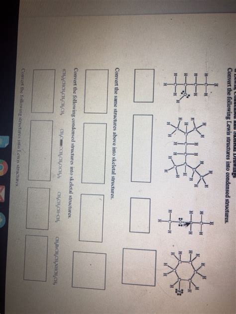 Solved Convert The Following Structures Into Lewis