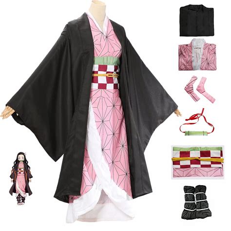 Buy Demon Nezuko Tanjiro Zenitsu Shinobu Mitsuri Slayer Cosplay Costume