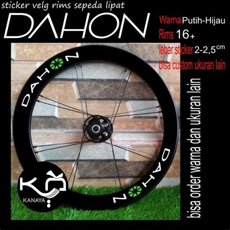 Jual Dahon Sticker Rims Sepeda Lipat Decal Stiker Dahon Velg Series