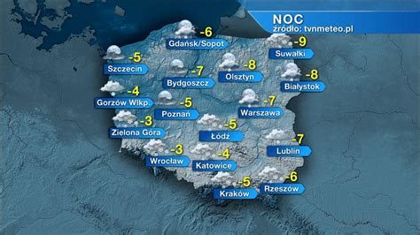 Pogoda na jutro wtorek 16 01 Nocą miejscami utrzymają się zawieje