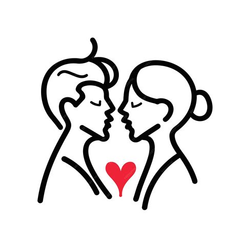 Premium Vector Outline Graphic Of Love Couple Isolated Background Symbol