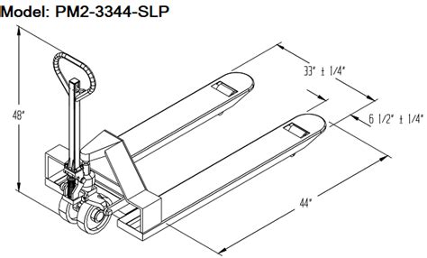 Pallet Jack With Very Low Profile And Small Wheels