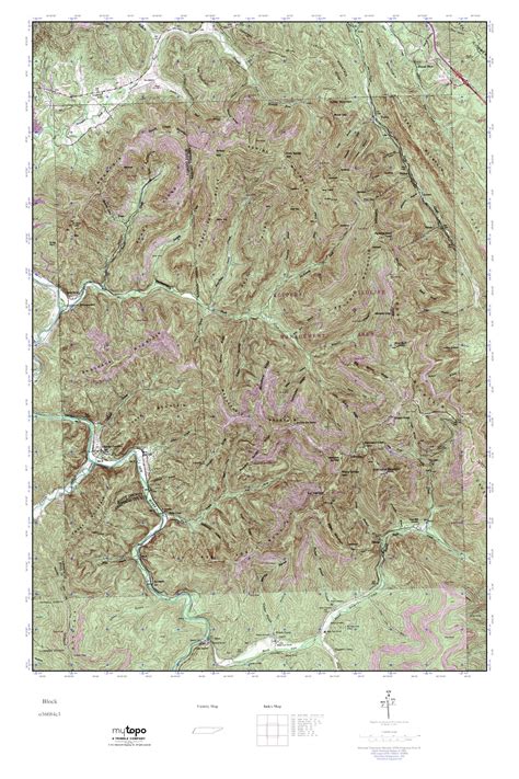 MyTopo Block Tennessee USGS Quad Topo Map