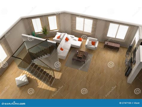 Modern flat interior stock illustration. Illustration of parquet - 2747155