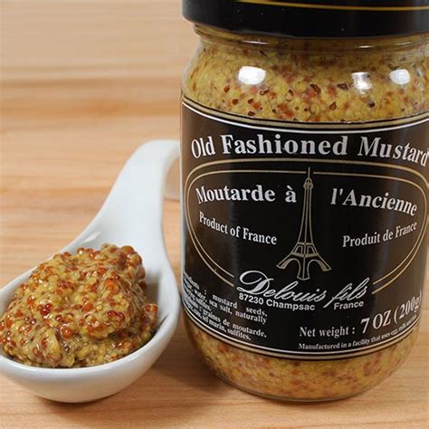 French Whole Grain Old Fashioned Mustard By Delouis Fils From France