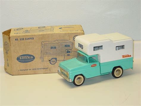 Vintage Tonka Camper Truck, Pressed Steel Toy Vehicle In Box | #1904568014