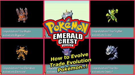 How To Evolve Trade Evolution Pok Mon Pok Mon Emeral Crest Gba Rom