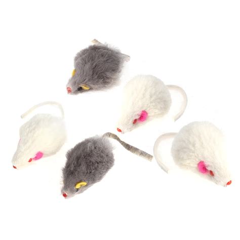 5 Pcs Stuffed Toy Plush Mice Cat Plush Toy Cat Mouse Toys Mice Toys Cat Teaser Mouse