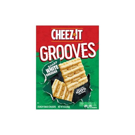 Cheez It Grooves Cheese Cracker Sharp White Cheddar 255g Us Food