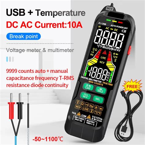 Cyfrowy Multimetr DC AC 750V Napi Cie Adowania USB Pi Rkowy Amperomierz