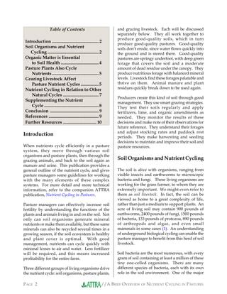 A Brief Overview Of Nutrient Cycling In Pastures Pdf