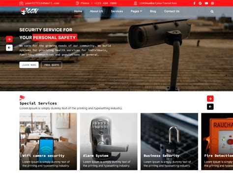 Cctv Security System Wordpress Theme