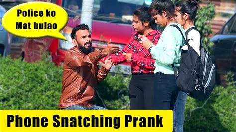 Phone Snatching Prank Part Bhasad News Pranks In India Youtube