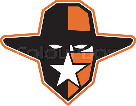 Icon style illustration of an outlaw, ... | Stock vector | Colourbox