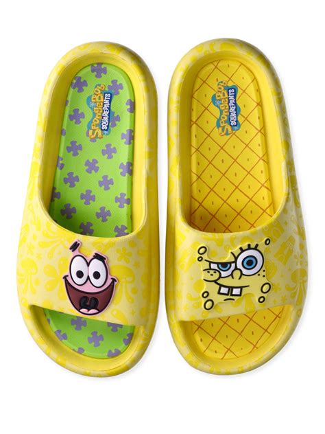 SpongeBob and Patrick Men's Comfort Slide Sandals - Walmart.com