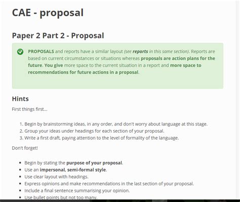 Sally S Grammar In English CAE Writing Proposal